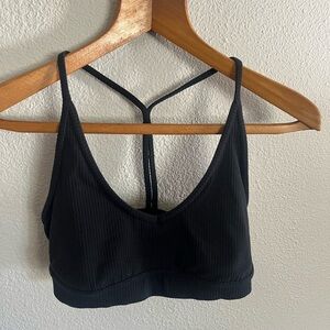 Alo Yoga Ribbed Blissful Black Bra Size S
